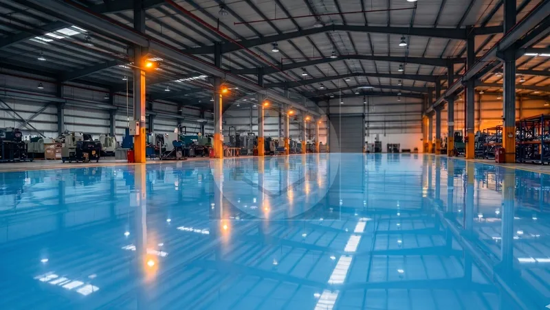 Self-leveling epoxy flooring in industrial production hall - reference application